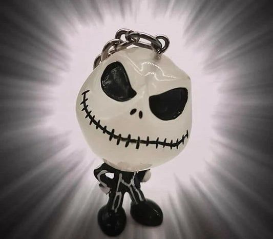 Jack Skellington Glow in the Dark Key Chain ~ Cool ~Metal Dressed Legs~  Pumpkin King ~ Nightmare Before Christmas ~