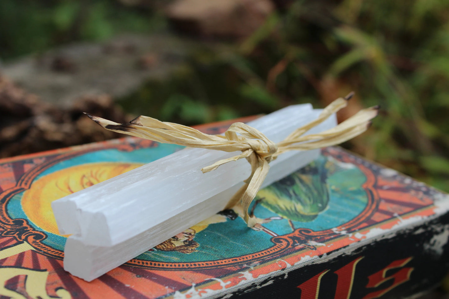 Selenite Crystal Wand Stick ~ 6” long by 1/2 “ Sq ~ Quality ~ Dream Protection ~ Home and Aura Cleansing ~ 3 piece bundles