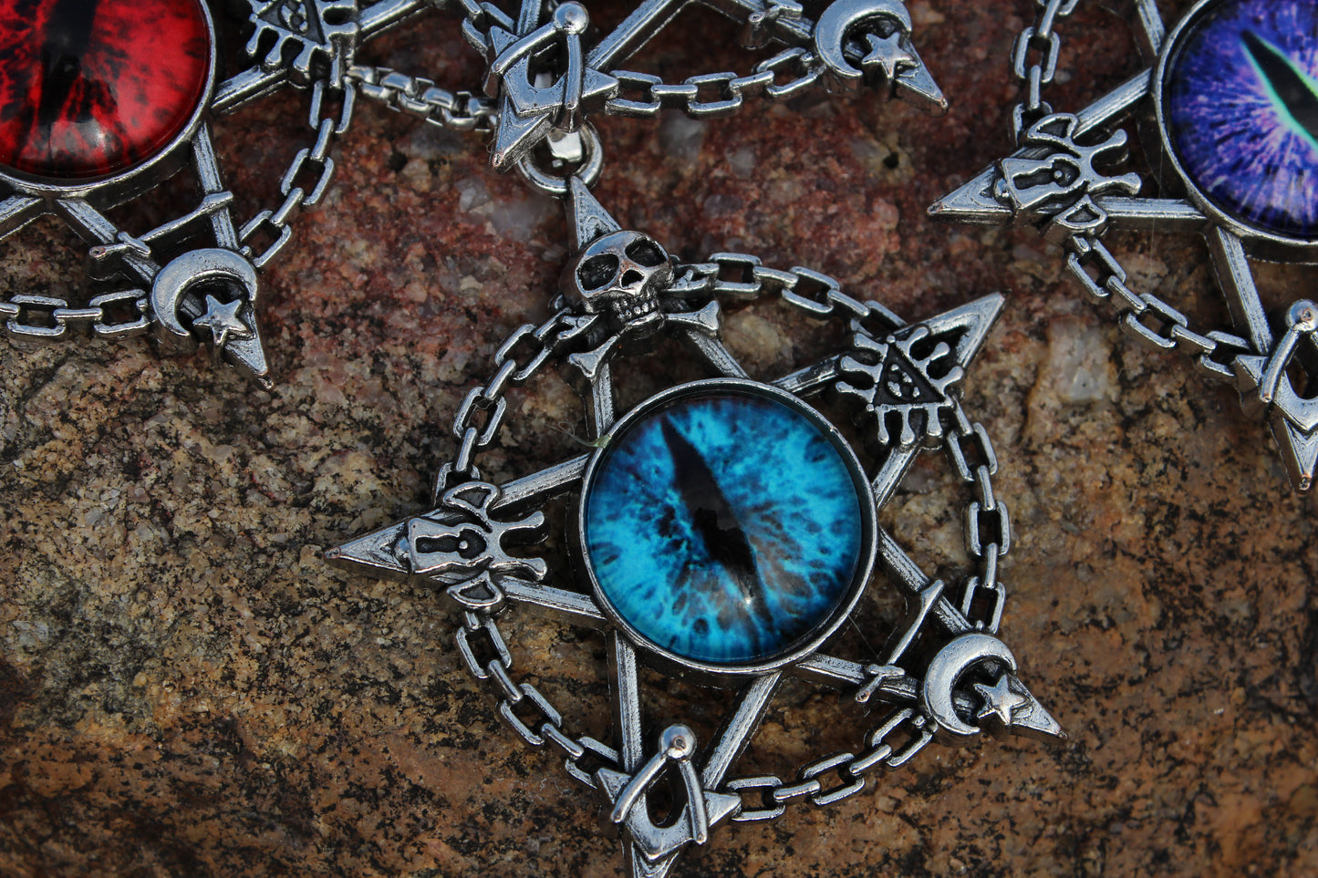 Dragons Eye Star Pendant w/ Chain ~ 16” L 2” Pendant ~ What will dragon reveal to YOU? 2024 is the Year of the Dragon ~