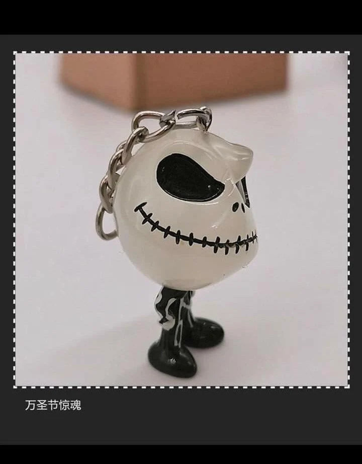 Jack Skellington Glow in the Dark Key Chain ~ Cool ~Metal Dressed Legs~  Pumpkin King ~ Nightmare Before Christmas ~