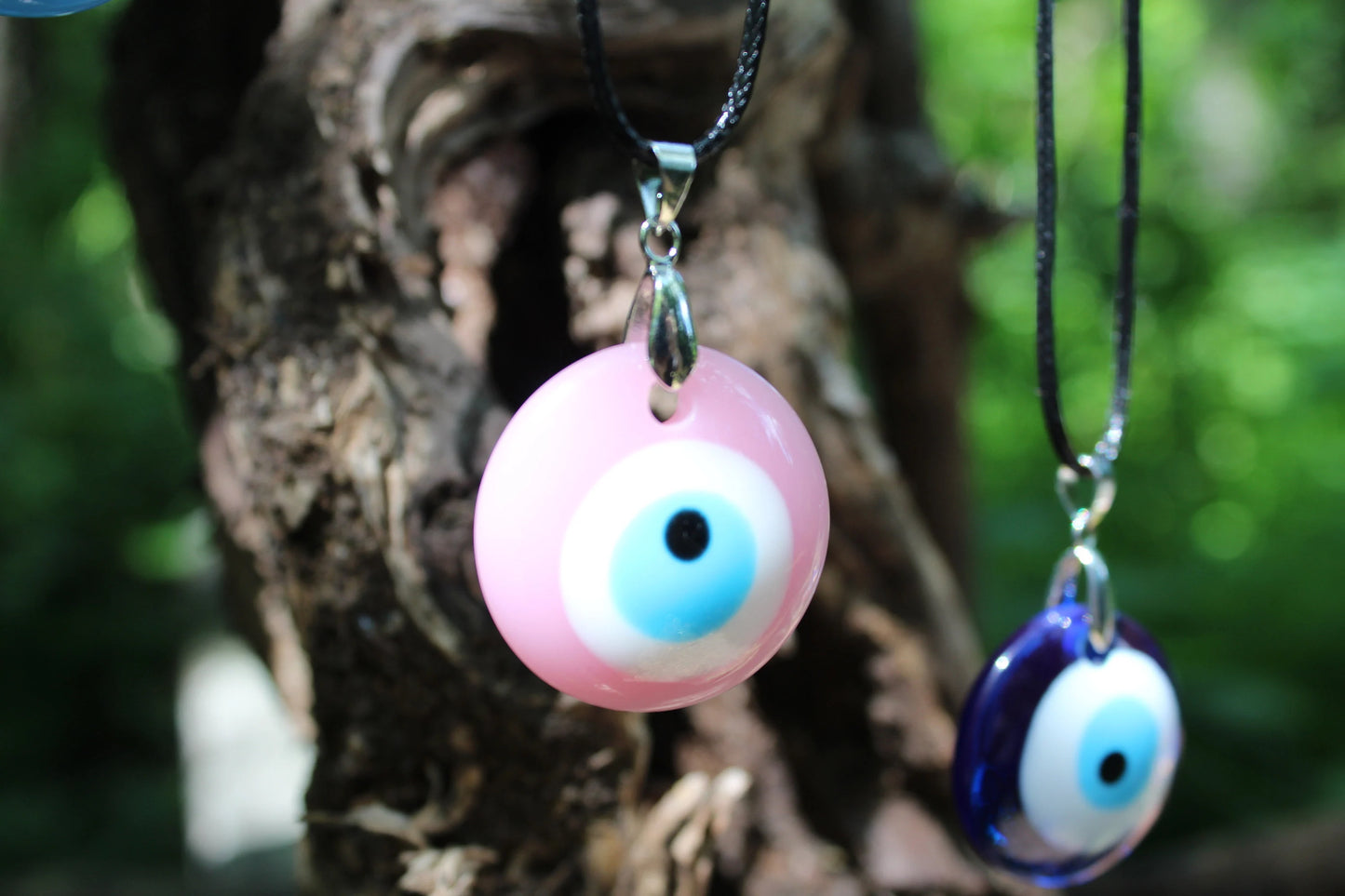 Evil Eye Necklace ~  New Beginnings and Protection ~  1.25” Center  ~ 16” Cord ~ Soft Plastic Eye ~