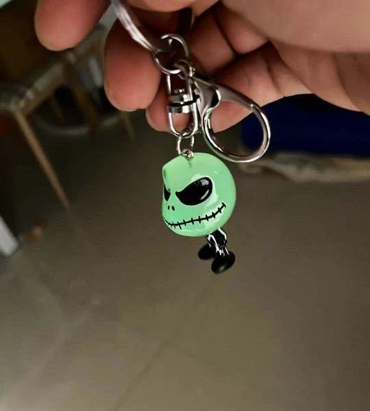 Jack Skellington Glow in the Dark Key Chain ~ Cool ~Metal Dressed Legs~  Pumpkin King ~ Nightmare Before Christmas ~