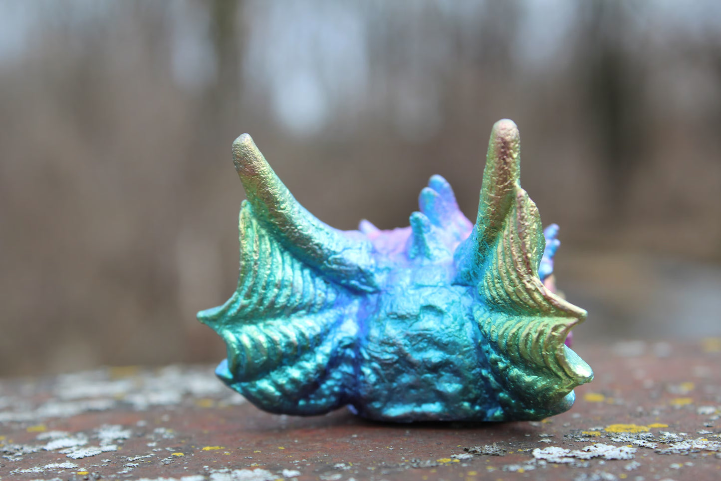 Bismuth Dragon Skull ~ 288 grams ~ 3.76”x1.80”x1.50”  ~ What will Dragon reveal to you? ~ 2024 Year of the Dragon ~