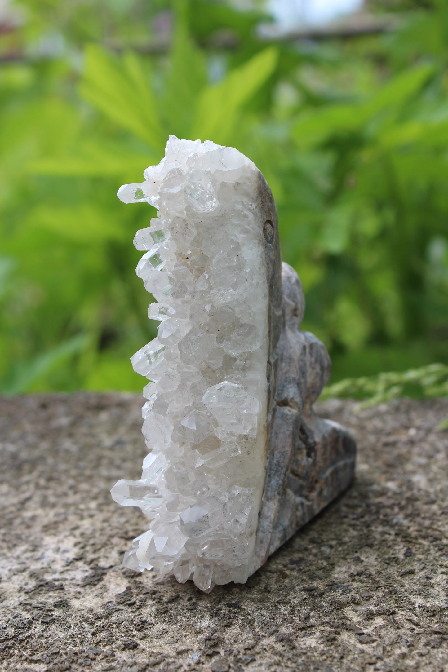 Clear Quartz Cluster Point Fairy Goddess 4”