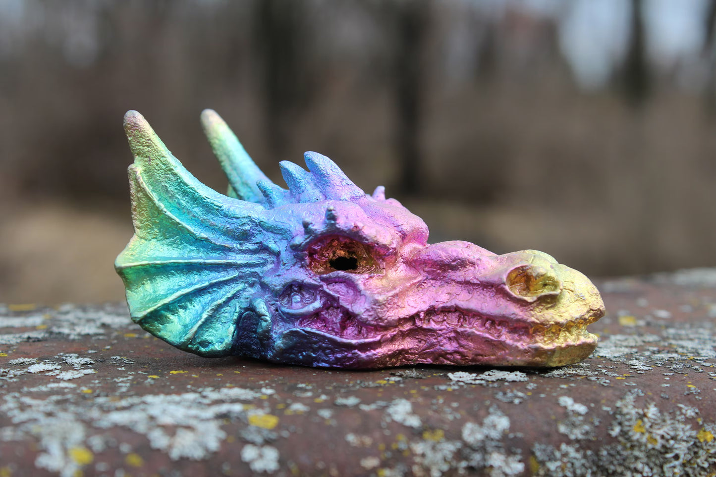 Bismuth Dragon Skull ~ 288 grams ~ 3.76”x1.80”x1.50”  ~ What will Dragon reveal to you? ~ 2024 Year of the Dragon ~