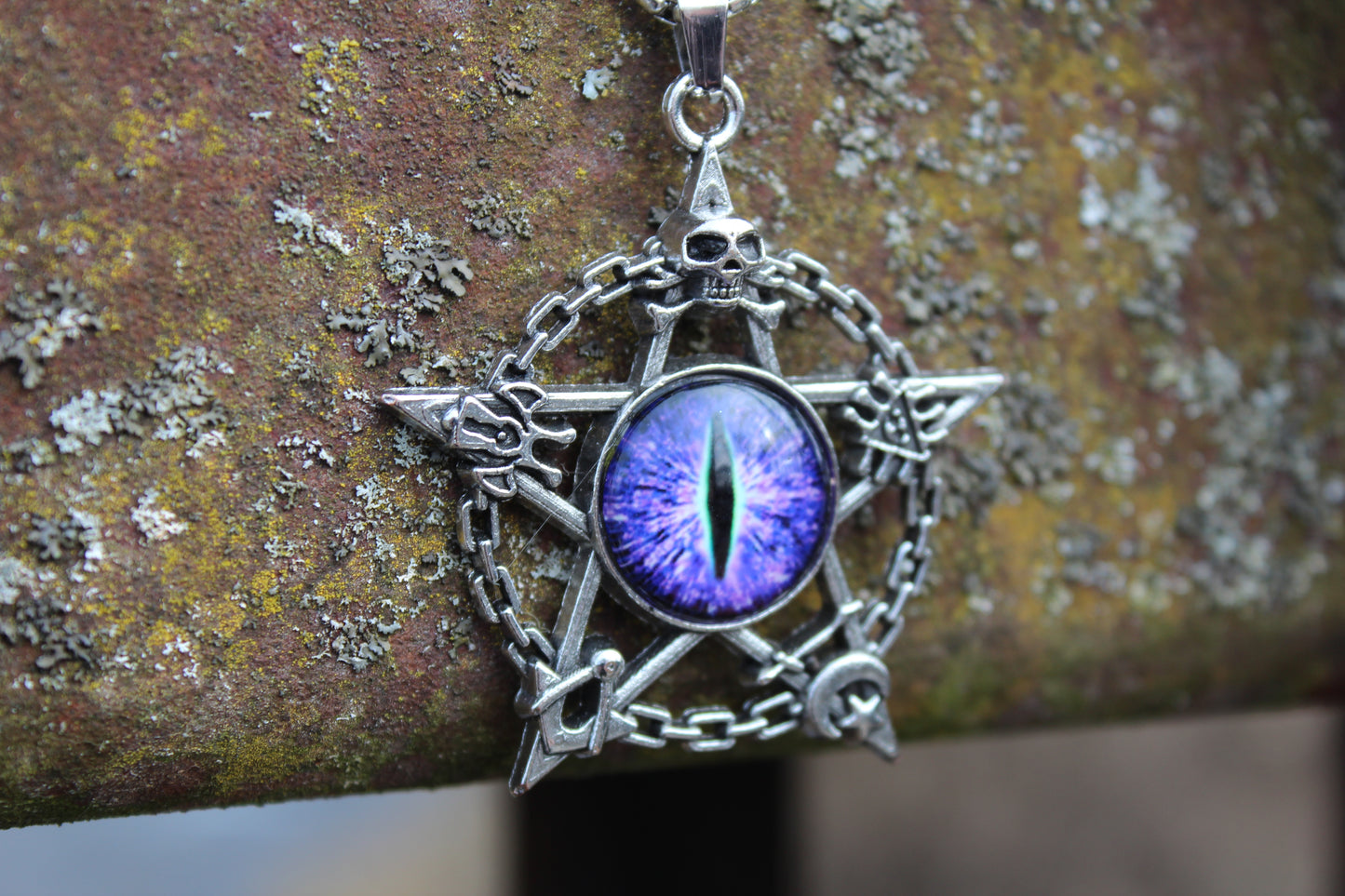 Dragons Eye Star Pendant w/ Chain ~ 16” L 2” Pendant ~ What will dragon reveal to YOU? 2024 is the Year of the Dragon ~