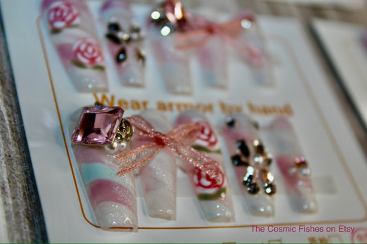 Press on Nails Beautiful Handmade