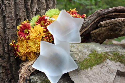 Selenite Star Bowl / Dish ~ Jewelry Holder ~186 grams ~ 4.22” x .68”~ Cleanse & Charge your Crystal Bracelets ~