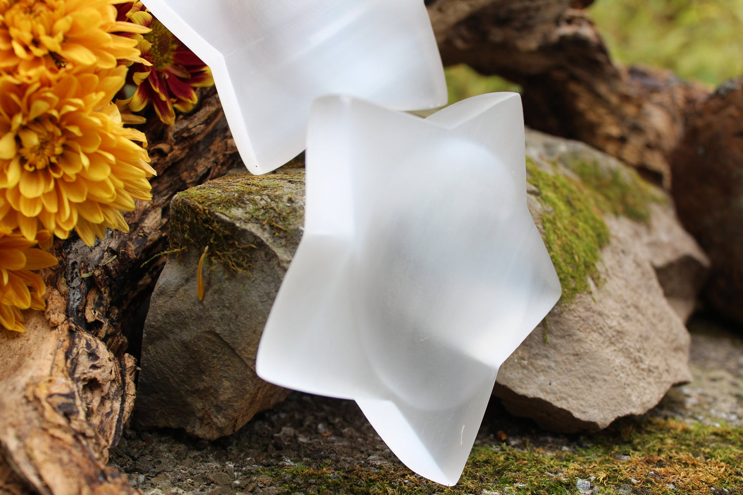 Selenite Star Bowl / Dish ~ Jewelry Holder ~186 grams ~ 4.22” x .68”~ Cleanse & Charge your Crystal Bracelets ~